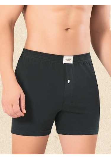 6 Adet Omera Organik Kumaş Erkek Düğmeli Boxer 2012 Siyah