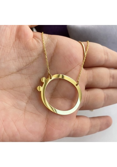 Simurg Jewellery Altın Kaplama Gümüş A Kolye