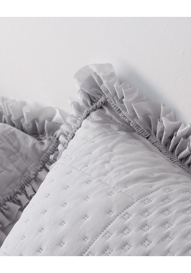 Madame Coco Medus Çift Kişilik Yatak Örtüsü - Gri Gri