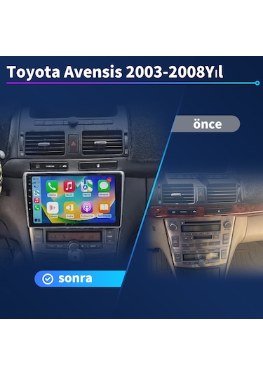 Toyota Avensıs 2003-2008 Yıl 4gb Ram 32gb Rom Carplay Multimedya