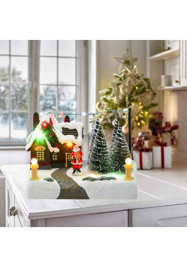 Suntek Ev, Yılbaşı Ve İç Mekan İçin Müzik Işıklı Köy 17x10x12cm