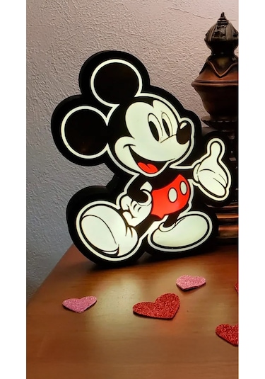 Micky Fare Dekoratif Aydınlatma Led Gece Lambası Çok Renkli