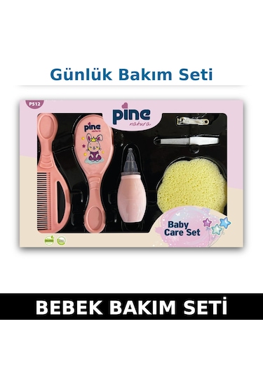 Pine Natura Bebek Banyo Seti - Pembe