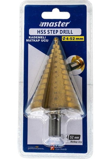 Master 530664 Hss Kademeli Matkap Ucu Panç Sac Delgisi 4-52 Mm
