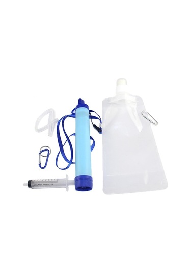 "kamp Ve Doğa Yürüyüşleri İçin Taşınabilir Su Filtresi - Mavi"