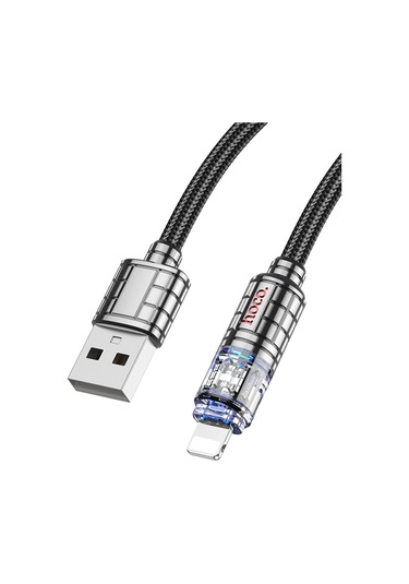 Hoco. U122 1.2m Lantern Usb To Lightning Şarj Data Kablosu - Siyah