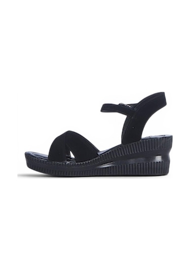 Ayakcenter Byn Ayışığı By34 Süet Siyah Kadın 7 Cm Topuklu Sandalet