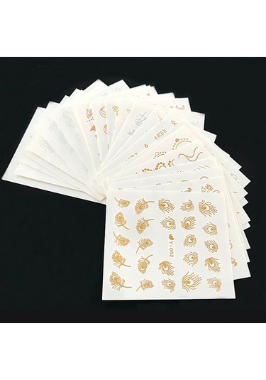 Qingmipy Noel İçin 30 Adet Altın-gümüş Pet Tırnak Sticker Seti - Kuvarsla Uyumlu, Kolay Kullanımlı, Uzun Süreli Tutma Özelliği, Ev Ve Salonda Kullanım