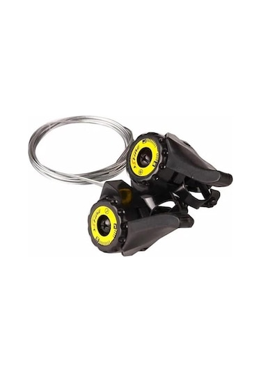 Bisiklet Sağ - Sol Vites Kolu Cırcırlı Model + Halat Sarı - Siyah