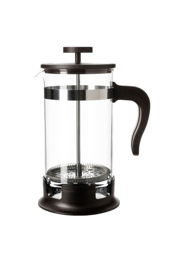 Çay Kahve Demleme, French Press, Bitki Çayı Demleme 1lt Siyah - Şeffaf