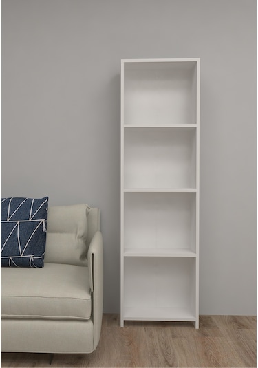 Abetemobilya 4 Raflı Beyaz Kitaplık
