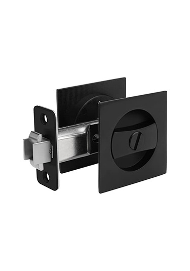 Nayomiglow Cep Kapı Kilidi, Mat Siyah Çağdaş Gizlilik Kare Cep Kapı Donanımı, Siyah Sürgülü Cep Kapı Kilidi