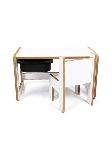 Çocuk Oyun, Aktivite Ve Etkinlik Masası, Beyaz-siyah,18mm 1.sınıf Beyaz  -  Siyah