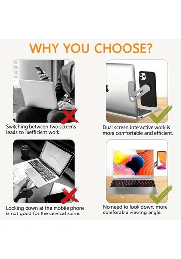 Dashanshop Hafif Taşınabilir Manyetik Telefon Tutucu, 10-13 İnç Gümüş Beyaz Gümüş Beyaz