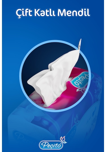 Peçito Elite Çift Katlı Çek Al Mendil 10 x 400'lü
