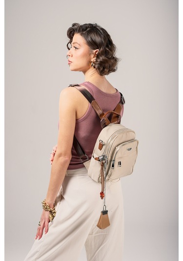 Ççs Kadın Sırt Çantası Ccs18024 Bej Bej