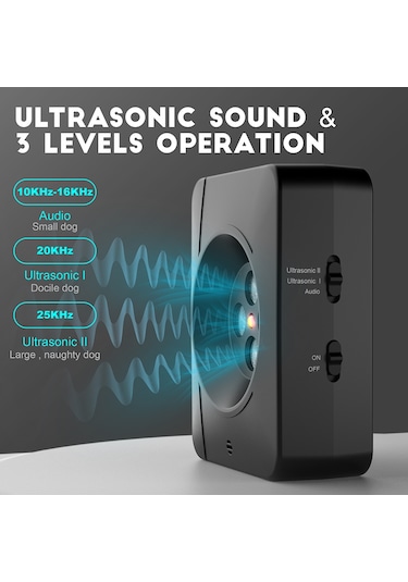 Uu0395b 3 Vitesli Köpek Havlamayı Önleyici Cihaz Ultra Sonik Siyah