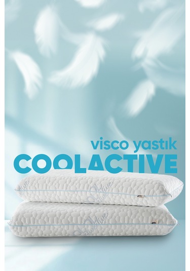 Ortopedik Isı Emici Cool Actıve Uyku Yastığı - Isı Kontrollü Akıllı Visco Yastık Terleme Önleyici Beyaz