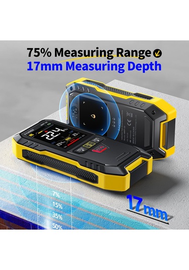 Fnirsi Wmt-10 Temassız Endüktif Ahşap Ve Duvar Nem Ölçer Higromet