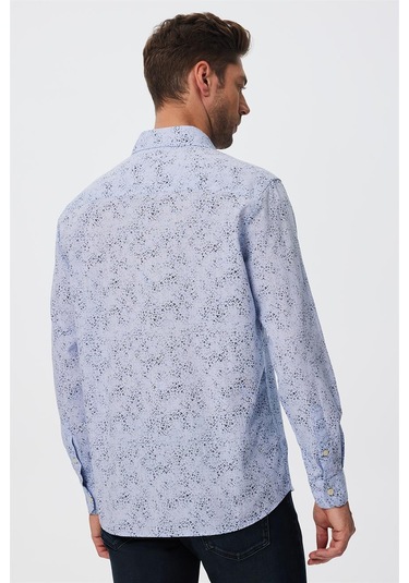 Lee Cooper Sanremo Erkek Dokuma Gömlek İndigo 16146 İndigo