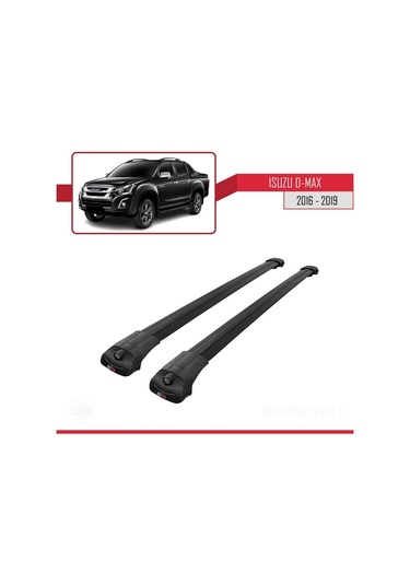 Isuzu D-max 2016-2019 Arası İle Uyumlu Ace-1 Ara Atkı Tavan Barı Siyah