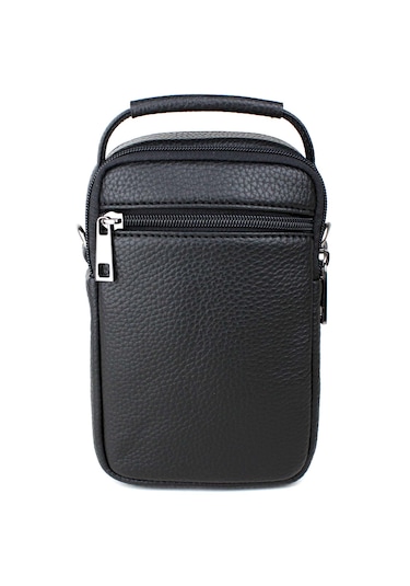 Erkek Siyah Çok Cepli Askılı El Ve Omuz Çantası Siyah
