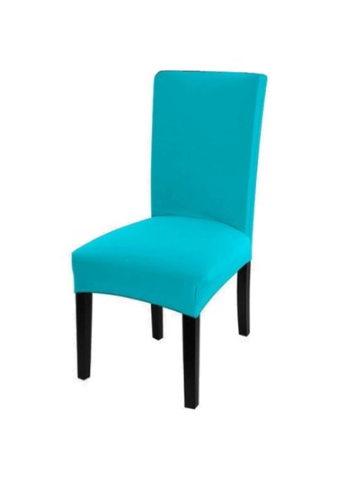 Jms Gökyüzü Mavisi Katı Renk Sandalye Kapak Spandex Streç