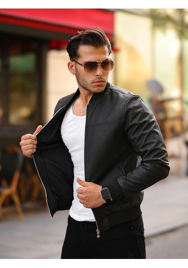 Erkek Süet Kolej Ceket Siyah Carbon