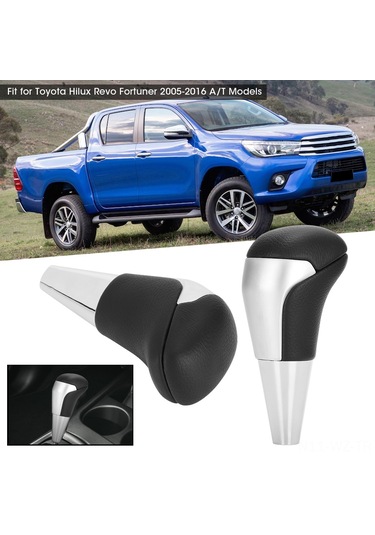 Wezone Toyota Hilux Revo Fortuner 2005-2016 Otomatik Vites Topu - Deri + Aluminyum,  Uyumlu, Pc466-0k004  --