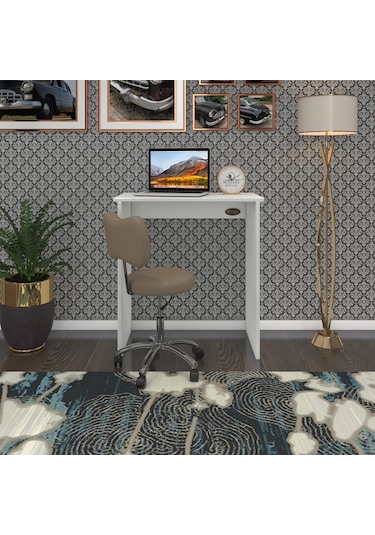 Kenzlife bilgisayar çalışma masası çambudivip 075*070*40 byz ofis Beyaz