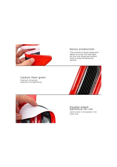 Mavi 1 Çift Şerit Yansıtıcı Bant Karbon Fiber Tahıl Kendinden Yapışkanlı 3d Doku Yüksek Parlaklık Isıya Dayanıklı