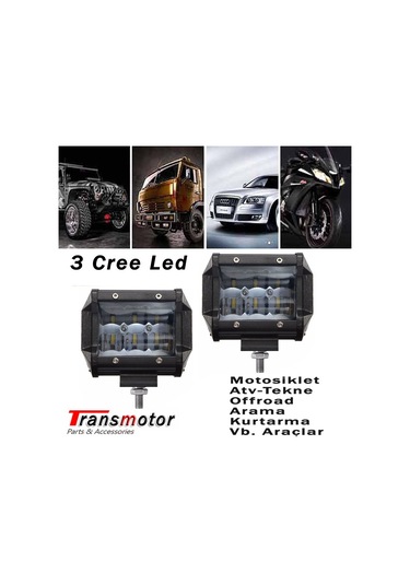 Motosiklet Atv Offroad Tekne Traktör Vb. Araçlar İçin Sis Farı Seti