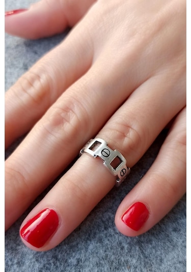 Antik Gümüş Kaplama Dörtgenler Şekilli El Yapımı Ayarlanabilir Ek - 518830562 Çok Renkli