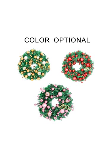 Yaozixa Noel Çörek 40cm Plastik Simülasyon Gül Süsü, Kırmızı Toplu Noel Dekorasyonu, Kapı Asısı, Mağaza Otel Sahne Düzeni