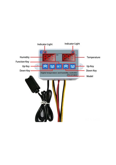 Suofeng Dijital Çift Ekranlı Sıcaklık Ve Nem Kontrol Cihazı - Dondurucu Ve Kuluçka İçin