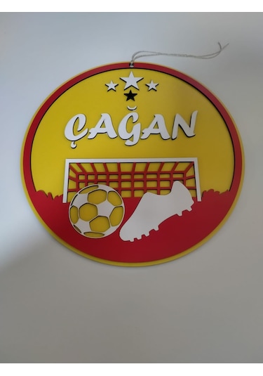 Duvar Kapı Süsü İsim Yazılı Sarı - Kırmızı