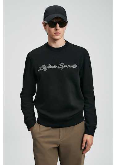 Lufian Erkek Loved Sweatshirt 112030170 Siyah Siyah