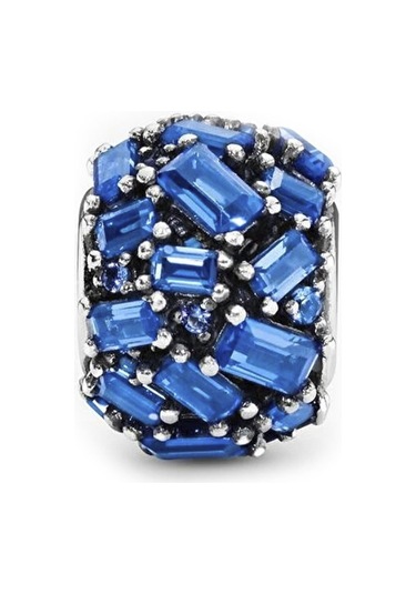 Nur Silver Pave Baget Taşlı Gümüş Charm Nur-bl12403