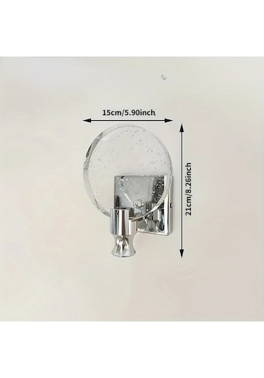 Challenger Gümüş Kristal Duvara Monte Lamba Yatak Odası Oturma Odası Aydınlatma Aparatı Gümüş