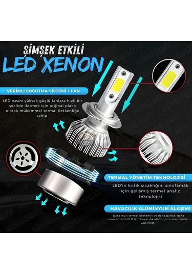 Honda Civic V-tec 2 2001-2006 Uzun Far Uyumlu Şimşek Etkilii Led Xenon Performance Series Hb3