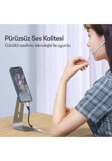 Earldom Ot76 Tak Çalıştır 12cm Lightning To Aux Dönüştürücü - M414