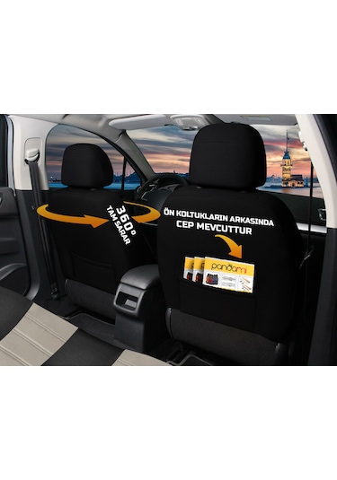 Jeep Compass 1 2007 - 2010 Uyumlu Krem Tay Tüyü Koltuk Kılıfı