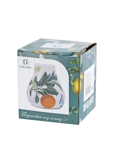 Dolomıte "fruit Garden" Kaşık Altlığı, 10x10 Cm 176048236 Beyaz