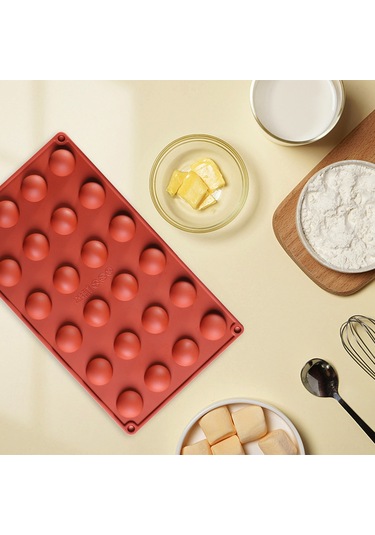 Qingmipy 4 Adet Yuvarlak Silikon Kalıp - Kek, Çikolata Ve Puding İçin Yapışmaz Pişirme Kabı Çok Renkli