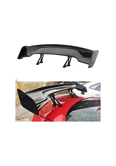 Dtm Abs Tüm Araçlara Uyumlu Bagaj Üstü Spoiler Parlak Siyah Spoyler Plastik İthal