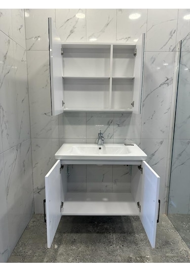 Denko Royal 80 CM Banyo Dolabı Takımı Çok Renkli