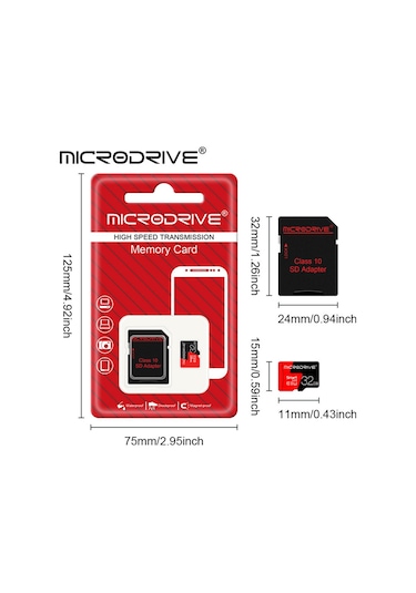 Monyee 128gb Tf Micro-sd Kart, Class 10, 20-40mb/s Okuma-yazma Hızı, Akıllı Telefon, Araba Kamerası, Fotoğraf Makinesi İçin Bellek Genişletmesi