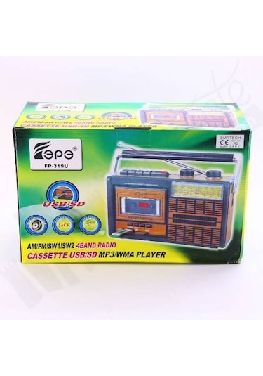 Tepe Fp-319U Usb+Sd+Fm Radyo Kaset Çalar Mp3 Müzik Çalar