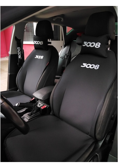 Peugeot 3008 Nakışlı Ön Ikili Oto Koltuk Kılıfı