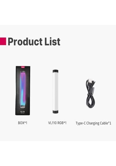 Ulanzi VL110 Manyetik RGB Tüp Işık